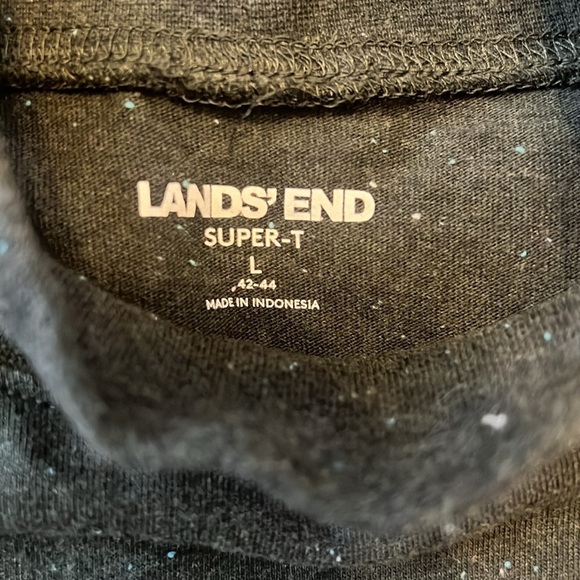 Land's End 100% Cotton Green Speckled Men's Super-T T-Shirt, Sz. 42-44, Large. - Picture 6 of 11